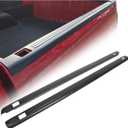 ECOTRIC Truck Bed Rail Caps W/Holes Compatible with 1999-2006 Chevrolet Silverado & GMC Sierra 1500 2500 3500 (Classic only) W/Stake Holes 6'6" Bed Black Ribbed Finish (Set of 2)