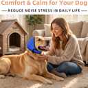 Dog Ear Muffs, No Flap Ear Wrap for Hematoma, Waterproof Calming Hoodie for Bathing, Grooming, Drying & Noise Relief (Blue, M)