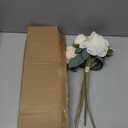Silk Flower Peony Bouquets - 2 Pack Artificial Peonies with Stems Vintage Look Real Peonies Flowers for DIY Crafts Flower Arrangements Wedding Centerpiece Table Decor - Champagne