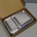 AOHEA Stainless Steel Lunch Box for Kids, Leak Proof Bento Lunch Box BPA Free 304 Stainless Steel Bento Box Stainless Bento Box with Containers for School and Office(Purple)