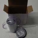 Sublimation Sippy Cup Blank with Handle, 12oz Stainless Steel Sippy Cups, Kids Cups with Straws and Lids Spill Proof Double Wall Vacuum Cup for Children(2 Pack)