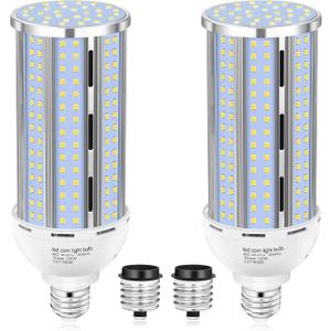 XYCN 2 Pack 100W Corn LED Light Bulb Fanless, 5000K Daylight(1000 Watt Equivalent) E26/ E39 Large Mogul Base LED Cob Lamp 15, 800LM for Outdoor Indoor Garage Warehouse Factory Workshop Street Backyard