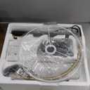 Dimmable Floor Lamp for Living Room, Arc Floor Lamps with Adjustable Drum Shade Pedal Switch, Black and Gold Tall Standing Lamp with 9W LED Bulb, Modern Reading Light Pole Lamp for Bedroom, Office