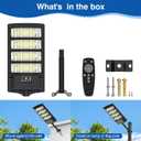 Solar Street Lights Outdoor Waterproof , 6500K 320 Angle Flood light,5730 LED Solar Parking Light with Motion Sensor and Remote Control for Outdoor, Streets, Courtyards, Parking Garages,4 Pack