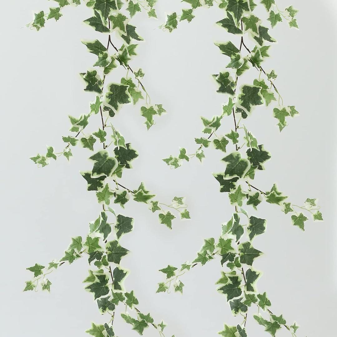 3 Strands Odorless Artificial Ivy Vines Kit, 71" Silk Ivy Garland with Green Leaves, Fake Hanging Plants Greenery Decoration for Bedroom, Windows, Walls, Wedding, Outdoor Decor