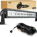 Auxbeam 22" LED Light Bar 120W LED Driving Light Off-Road Lights Spot Flood Combo Work Light Fog Lamp 5D Lens with Wiring Harness for SUV, ATV, UTV, Jeep, Vehicle, Pickup