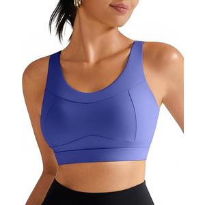 RUNNING GIRL High Impact Sports Bras for Women,Racerback Running Bra Workout Crop Tank Tops Longline Sports Bra Push up (Small)