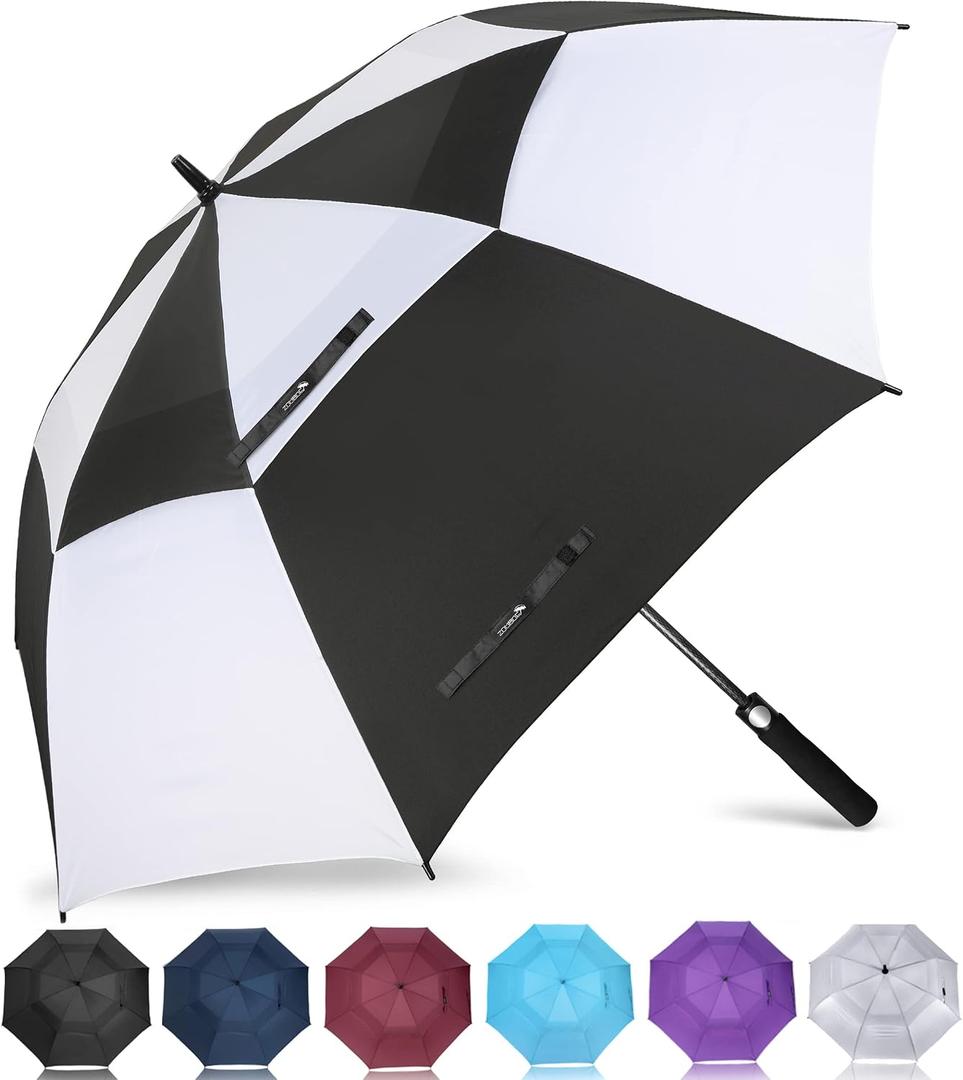 ZOMAKE Golf Umbrella, Large Windproof Heavy Duty Umbrellas 62INCH