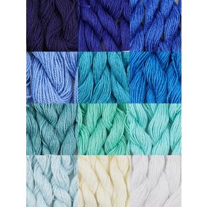 KCS 328 Yards(300 Meters) Mercerized Pearl Cotton Crochet Needlepoint Thread,Size 5, 12 skeins,Mixed Color 03