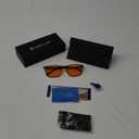 ANYLUV Blue Light Glasses Men, Relieve Eyestrain and Eye Protection, Al-Mg Metal Computer Blue Light Blocking Glasses ((Max Protection) 01- Black)