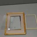 5x7 Picture Frame Natural, Gray and Beige Trim, Pine Wood with Real Glass, Matted to 4x6, Vertical and Horizontal for Tabletop or Wall Hanging Display Photo Frame