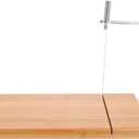 Cheese Board with Slicer Cheese Slicer Scraper Heavy Duty Divider Device Bamboo Wooden Block Small Tools Portable Butter  9 ½" x 6" x ⅞"