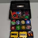 Wotean Gyro Battling Set, 12 Spinning Tops, 3 Launchers 1 Grip 3 Middle Rings and 4 Bases, with Storage Box, Kids Toys Birthday Gift Ideal for 6+ Years Old Boys,A