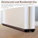 Lineshading 4 Pack Bottom Door Seal Exterior Plastic PVC 1 3/4" x 36" for Vinyl Concealed Kerf/Channel Fit Under Door Seal Strip for Weather Stripping Draft Stopper(Brown)