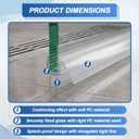 Pangda 4 Pack 3/8" x 39" Shower Door Seal Frameless Glass Shower Door Bottom Side Seal Strip Sweep Clear for Bathroom, Stop Water Leaks, Create a Water Barrier(M Type)