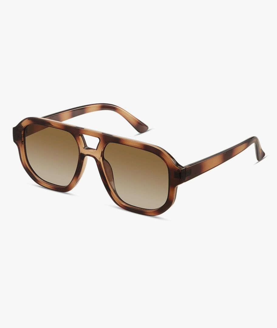 livho Trendy Polarized Square Aviator Sunglasses Women Men Square Eyewear Frame, Retro Sun Glasses for Women Men 2025 Shades