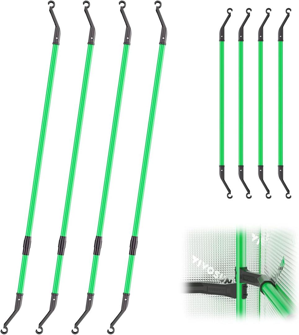 VIVOSUN Grow Tent High CFM Kit, Green Pole Range of 24"-48", Suitable for 2'x2', 3'x3', 4'x2' and 4'x4'Grow Tent, 4-Pack