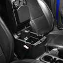 Hooke Road JL Gladiator Center Console Safe Lockbox Insert Armrest Storage for 2018-2026 Jeep Wrangler JL & Gladiator JT (Exclude Rubicon), Heavy Duty Safety Password Lock Box Vault (Black Steel)