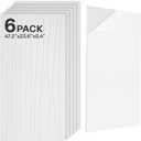 Acoustic 6 Pack Sound Absorbing Shape Cutting Panels, 47.2"x 23.6"x 0.4" Self-Adhesive Noise Reduction Wall Panels for Office, Home Theater, Recording Studio(White), 6PCS 47.2" * 23.6" * 0.4" with Design-2