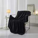Mainstays Cozy Textured Plush Throw Blanket, Black, 50"x60" All Ages