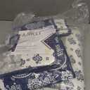 Quilt Bedding Set Queen Size,Paisley Comforter Set Queen Cotton Comforters Set Queen Size,Navy Blue Grey Quilts Bedspread, Farmhouse Lightweight Bedding All Season