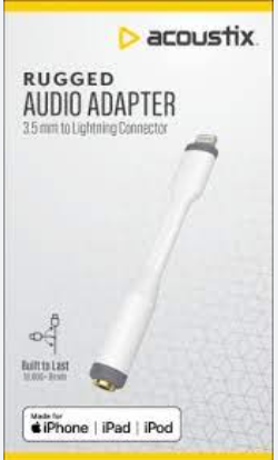 ZGear audio adapter 3.5 mm audio to lighting connector