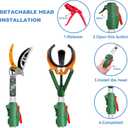 2-in-1 Fruit Picker with Tree Trimmer Pole Garden Tool, 4.6-7.2FT