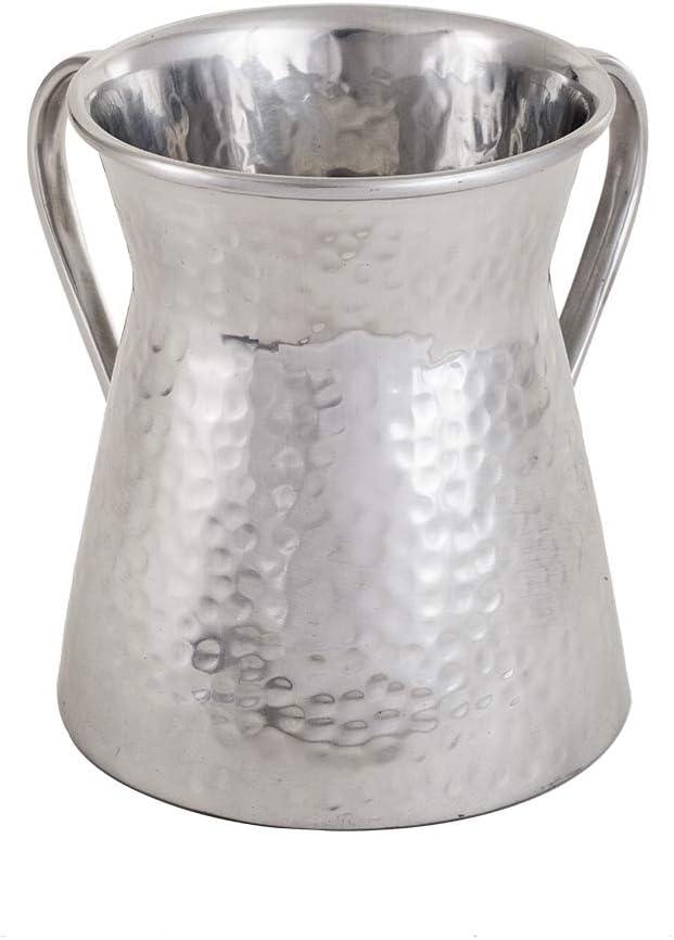 EMANUEL Yair Hand Washing Cup Netilat Yadayim Hammered Stainless Steel