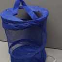 Handy Laundry Foldable Shower Caddy - Collapsible, Portable, Drainage Hole, Carry Handle, Large Compartments. Great Organizer for Camp, Travel, Gym, and Dorm (Blue)