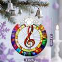 Musical Ornament, Stained Glass Christmas Decorations, Christmas Ornaments for Tree, Holiday Ornament, Gifts for Musical Lovers, Holiday Party Gifts, Gift Ideas & Xmas Gift