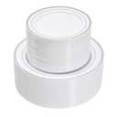 Fijinhom 100PCS Silver Plastic Plates, Disposable Plates with 50PCS 10" Dinner Plates & 50PCS 7" Dessert Plates for 50 Guests, Plastic Party Plates for Wedding, Birthday, Silver