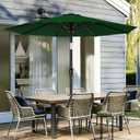 AreShark 9 FT Patio Umbrella for Outdoor, Outdoor Table Umbrella with Push Button Tilt and Crank, Outdoor Patio Umbrellas with 8 Sturdy Ribs for Market, Garden, Pool (Dark Green)