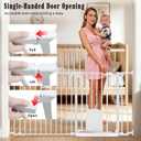 Baby Gate with Cat Door, Extra Wide 29.14-57.48 Inch Pet Gate
Auto Close, Foldable, Cat Flap, One-Handed Open, No-Drill /Screw Mount , Alloy Steel, For Stairs, Doorways, Hallway, Kitchen