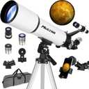 Telescope, Telescope for Adults High Powered, 80mm Aperture 600mm Portable Refractor Telescopes for Astronomy Beginners Fully Multi-Coated Optic High Transmission with Phone Adapter & Carry Bag