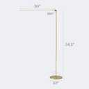 Brightech Libra LED Floor Lamp - Contemporary Minimalist Standing Lamp - Floor Reading Lamp for Over Chair - Adjustable Pivoting LED Head with Built-in Dimmer and Color Changing LED - Brass