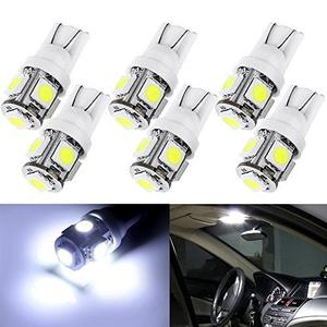 cciyu 6 Pack W hite T10 W5W Wedge 168 194 LED Bulb Replacement fit for Dome Light Map Light Trunk CA-rgo Area Light Glove Box Light License Plate Light