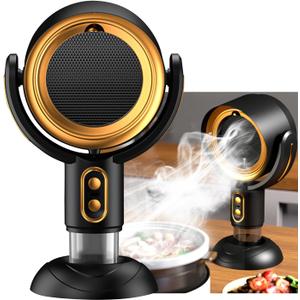 Portable Range Hood for Kitchen Cooking, USB Rechargeable, Desktop Kitchen Exhaust Fan with 2 Speed for Indoor & Outdoor RV BBQ, Hot Pot Camping, (Gold)