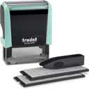 Trodat Printy 4912 Self Inking Do it Yourself (DIY) 4 line Personalized Custom Message or Address Stamp kit with Black Ink, Impression Size: 3/4 x 1-7/8 inch (Green)