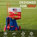 Golf Ball Dispenser, Golf Ball Launcher Pro, Automatic Golf Ball Dispenser & Launcher Pro, High-Capacity Hands-Free Practice Machine(Red+White+Blue)