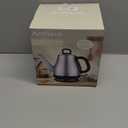 Electric Gooseneck Kettle, 1L 1500W Fast Boil, 100% Stainless Steel BPA Free Pour-Over Coffee & Tea Kettle, Water Boiler with Auto Shut & Boil-Dry Protection, Silver