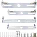 4Pieces Light Fixture Mounting Bracket for Ceiling Pendant Light Crossbar Kit Sconce Mounting Plate with Screws (4 Sets Silver)