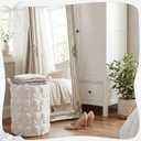 Blushtier White Bow Laundry Hamper Girls Room Decor Coquette White Bow Plush Faux Fur Basket Kids Large Storage Basket Collapsible Organize Bins for Gifts Toys Blanket Clothes Nursery Bedroom