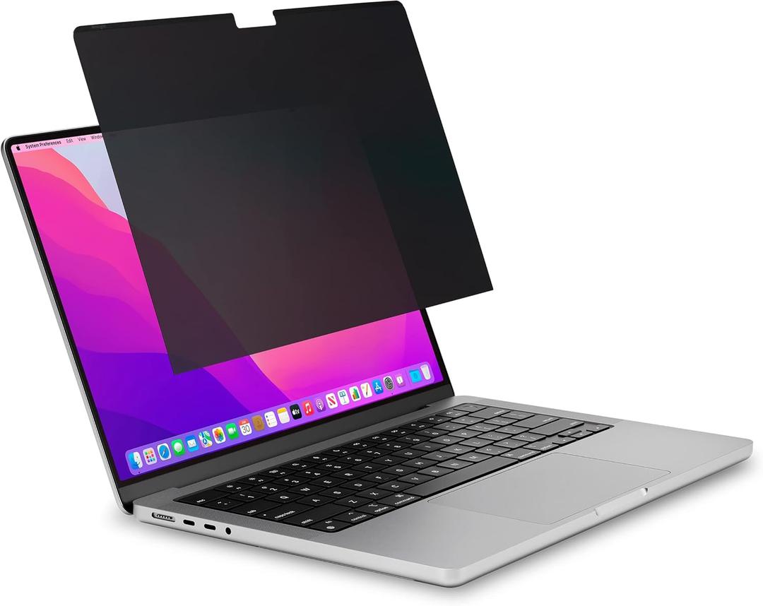 Kensington MP14 Magnetic MacBook Pro Privacy Screen for 14 inch MacBook Pro (2021-2024, M1, M2, M3, M4, Pro, Max), Removable Laptop Privacy Screen, Anti Glare Blue Light MacBook Mac Screen Protector