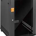 Tecmojo 18U Wall Mount Rack,18U Rack 23.6 Inch Depth,Hold Up to 176 Lbs,Server Rack with Casters,Enclosed Network Cabinet for 19 Inch Network,Server and AV Gear,Glass Door(Elite Collection)