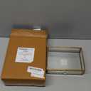 Brass and Glass Display Box with Scalloped Edges, Antique Finish