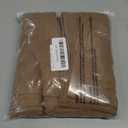 Caramel Brown Kitchen Short Linen Curtains 36 Inch Length 2 Panels Semi Sheer Linen Light Filtering Valances Back Tab Rod Pocket Design for Small Windows Drape Cafe Bathroom Laundry Room RV 30Wx36L