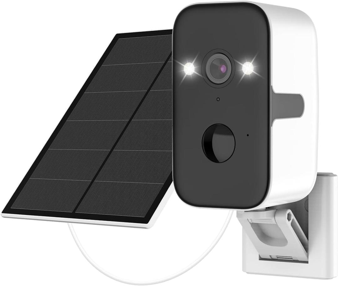 VSTARCAM 2K Solar Security Camera Wireless Outdoor, Free Cloud & SD Storage, No-Drill Magnetic Mount, 5G/2.4G Dual-Band WiFi 6, Motion Alerts, 6-Month Battery, Color Night Vision, IP66, 2-Way Talk
