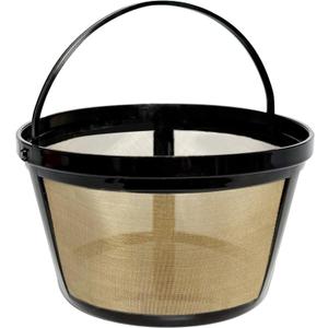 2-PACK Gold Reusable 8-12 Cup Basket Coffee Filter for Mr. Coffee Coffee Makers and Black & Decker Coffee Maker