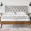 Modway Jenna Innerspring and Foam Mattress, Queen, White, 10"