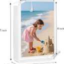 4x6inch 2 Pack Acrylic Picture Frames L Shaped Floating FrameDouble Sided Frames Artistic Modern photo Frame. (Transparent, 4X6)